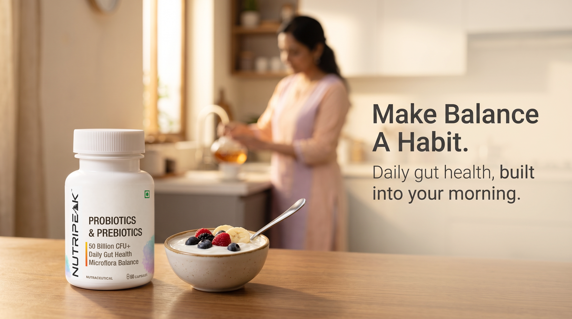 Probiotics & Prebiotics 50 Billion CFU+, 11 Strains, 60 Veg Capsules, Daily Gut Health & Microflora Support