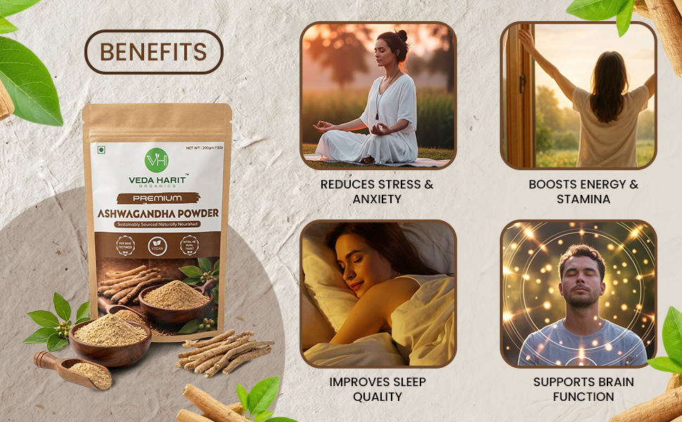 Ashwagandha Powder 200g | Pure Ashwagandha Root Powder for Men & Women | Natural Ayurvedic Adaptogenic Herb | Supports Energy, Vitality & Daily Wellness | Herbal Supplement