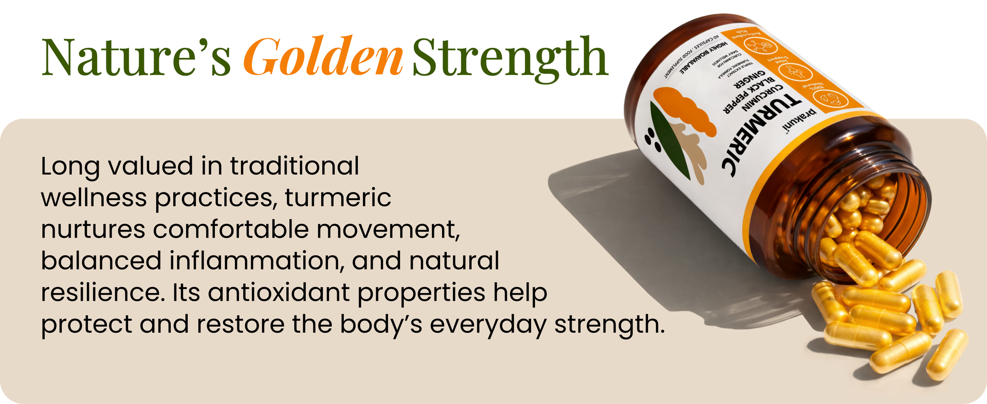 Turmeric Curcumin Capsules with Piperine (Black Pepper) & Ginger Root Extract | 95% Curcuminoids from Curcuma Longa | Anti-Inflammatory Joint Support Supplement for Men & Women | High Absorption Formula | Immunity & Antioxidant Support | 100% Natural | 60 Veg Capsules