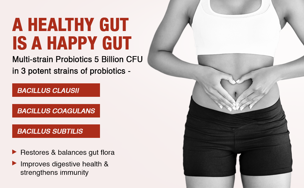 Biome Ultra Multi Strain Probiotic for Gut Immunity & Digestion- 120 Veg Capsules | Probiotics for men & women for Better digestion | Supports Microflora Balance & Stronger Immunity (Pack of 1)