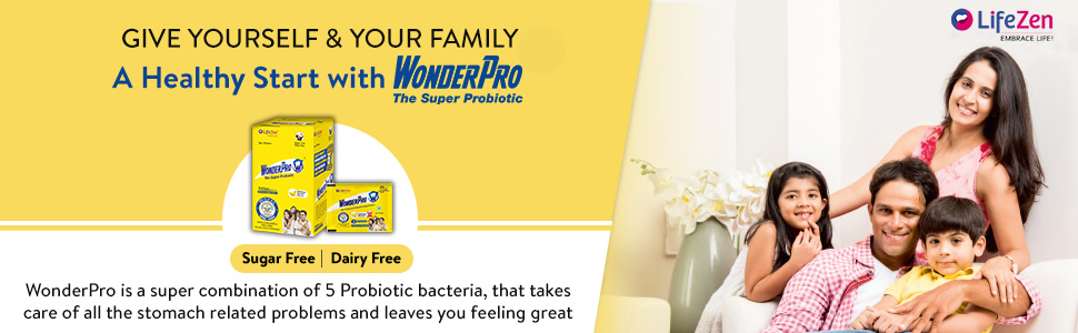 Wonderpro Probiotics Supplement 5 Billion CFU (Pack of 2), Gut Health Supplements with Probiotic | Good for Digestion, Reduce Bloating l No Gluten & No lactose | Sugarfree 30 Sachet (1gm Each Sachet)