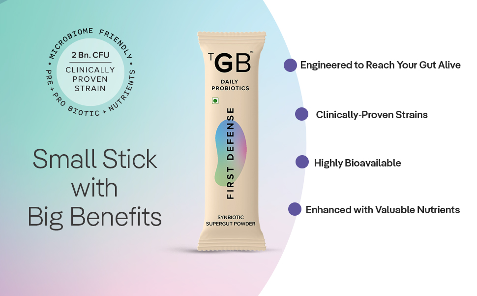 The Good Bug First Defense SuperGut Powder for Healthy Digestion | Immunity Booster Pre & Probiotic Supplement for Men & Women | 2 Billion CFU of Clinically Proven Strains | 90 Days Pack