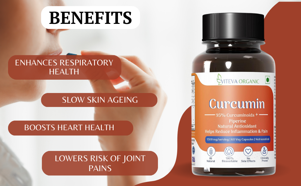 Curcumin Capsules - 1500mg Curcumin95% with Piperine 30 Veg Capsules - Turmeric Extract Supplement for Pain Relief & Inflammation Reduction - Premium Curcumin Anti-Inflammatory Formula