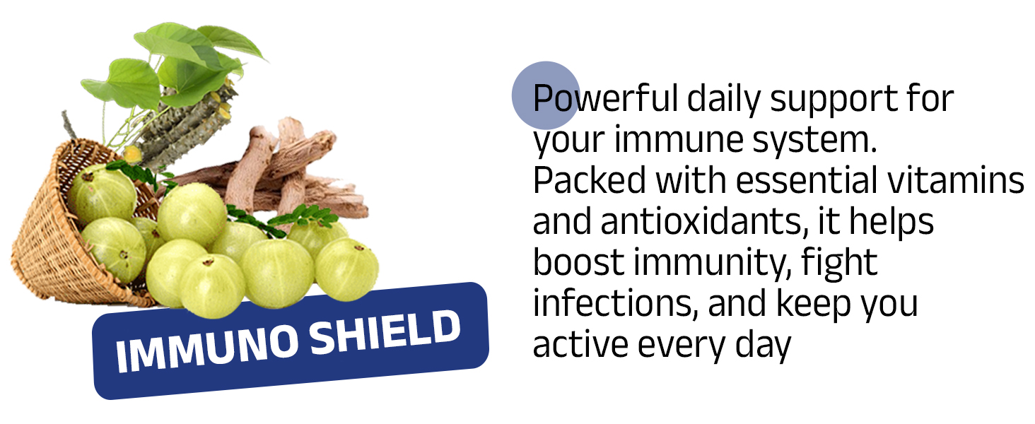 Immune Max Blend | ImmunoShield & Curcumin Capsules | Boosts Immunity, Reduces Inflammation & Supports Joints | 60+60 Vegan Capsules
