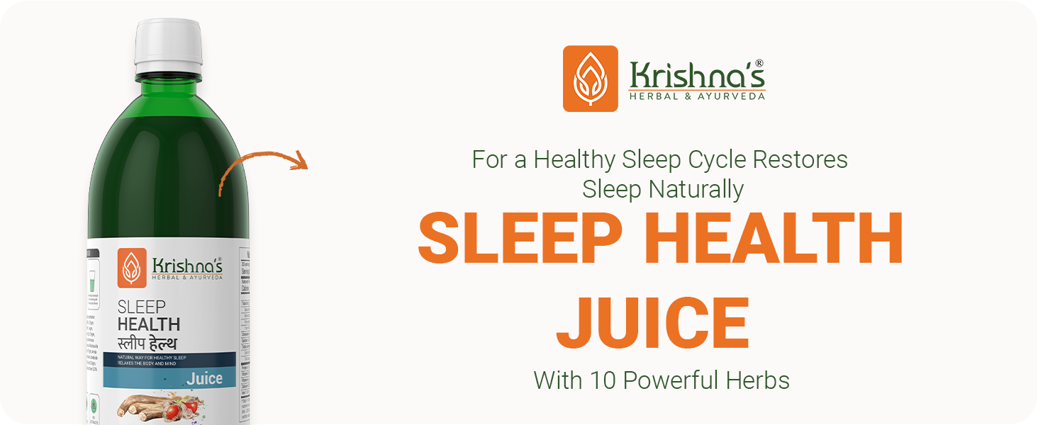 Krishna's Sleep Health Juice 1000 ml | For healthy sleep cycle | Restores sleep Naturally | Manage anxiety & stress - (Pack of 2)