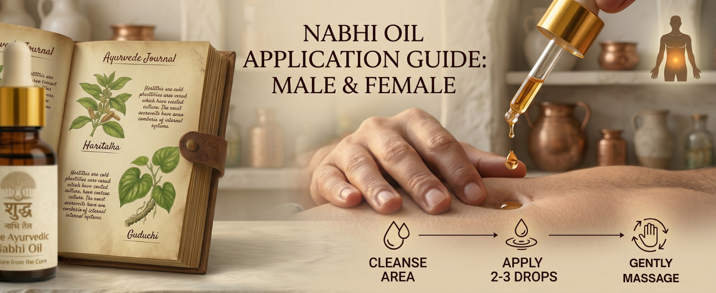 Ayurvedic Nabhi oil | belly button drops | Nadi Navel Therapy | Nabhi Chikitsa | For Healthy Digestion & Bloating Relief, Deep Sleep, Relaxation & Anxiety Relief, gut cleanse | 30 ml