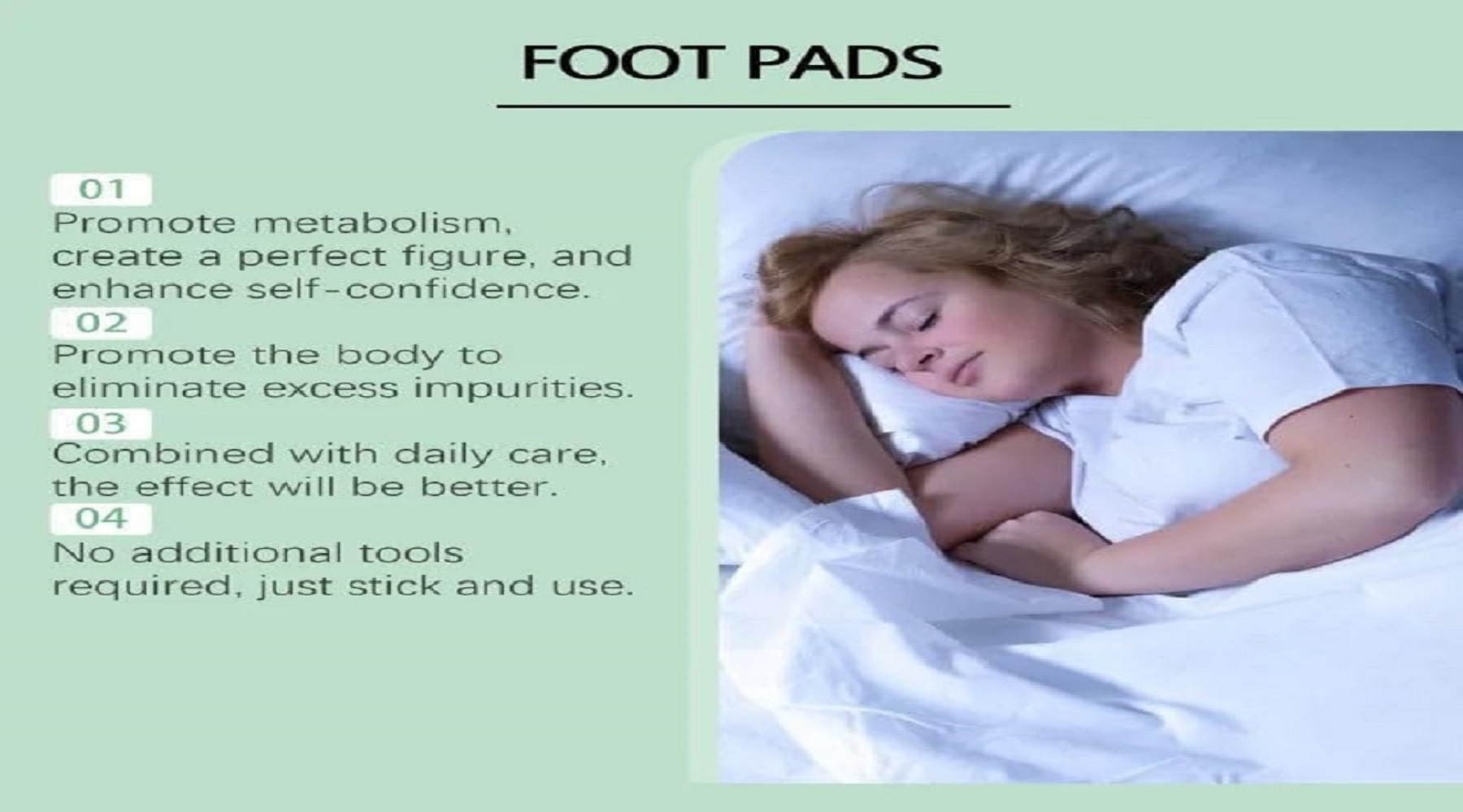 Foot Pads, 100% Natural & Organic, Absorbs Toxins & Impurities, Enhances Sleep Quality (Pack of 2)