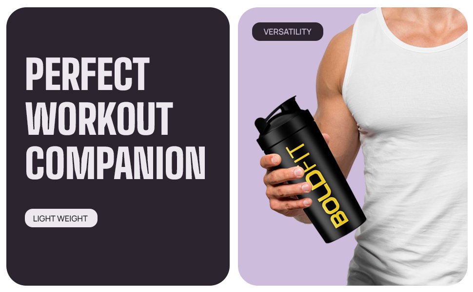 Boldfit Stainless Steel Gym Shaker Bottle Shaker Bottles for Protein Shake 100% Leakproof Guarantee Protein Shaker Sipper Bottle Pre Workout Steel Shaker With Measurement 700 ml