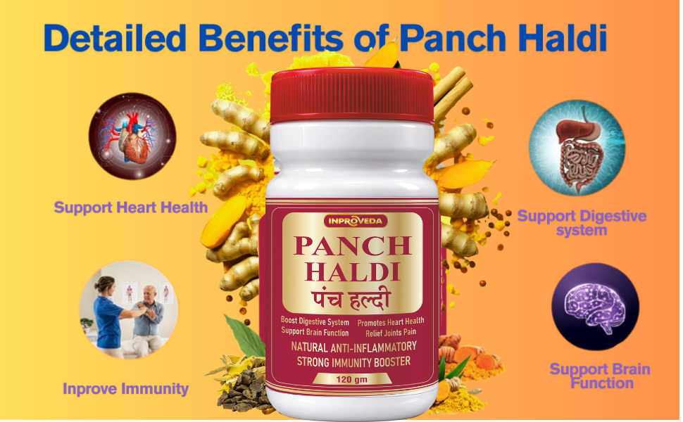 Powder 120g | The Original Pancham Haldi | No Preservatives, Colors or Flavors | Immunity, Anti-Oxidant, Anti-Inflammatory Turmeric Powder - 120gm