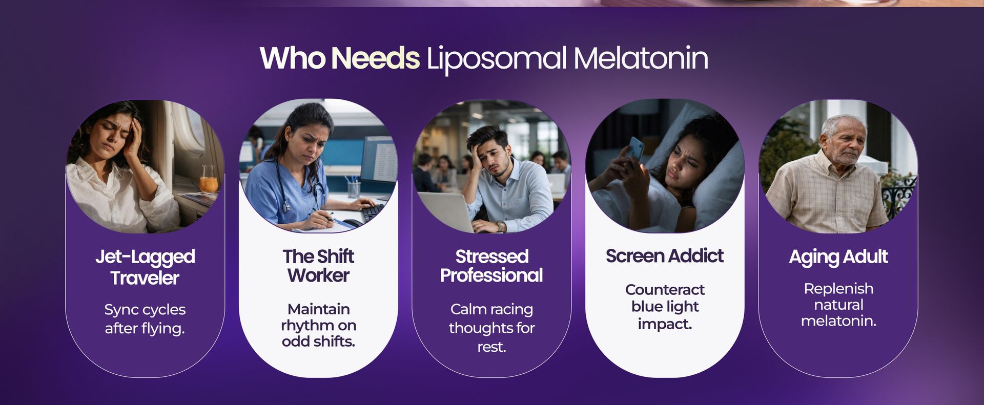 Cellular Prime Liposomal Melatonin 10mg | 5x Higher Absorption | Fall Asleep 40% Faster | Circadian Rhythm Support, Shift Work & Insomnia Relief | Non Habit-Forming | 30 Veg Capsules
