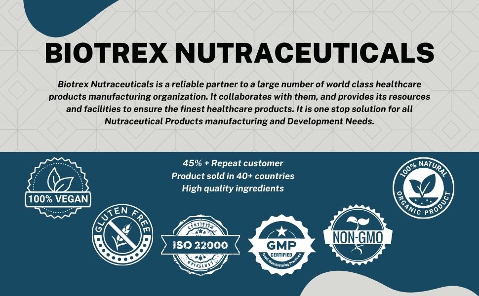 Biotrex Nutraceuticals Inositol and Choline With Vitamin B Complex (B1, B2, B3, B5, B6, B7, B9 & B12) | High Purity Nutrients | Brain & Nerve Function | Better Motor Signal | Lab Tested | 60 Veg Capsules