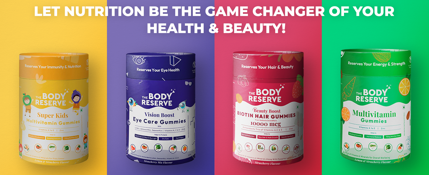 The Body Reserve Plant-Based Biotin Tablets - 60 Veg Tablets, Biotin from Sesbania Extract with Amla & Grapeseed - Supports Hair, Skin, and Nails - For Men & Women