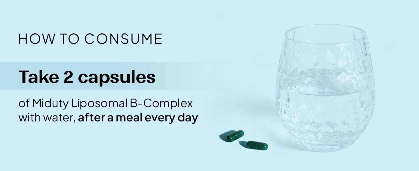 Miduty Liposomal B-Complex | Methylated Vitamin B-Complex with 8 Bioactive B-Vitamins, Quatrefolic, Choline, ALA, KSM-66, Mg & L-Theanine | Daily Energy, Stress & Focus Support for Men & Women | 60 Veg Caps