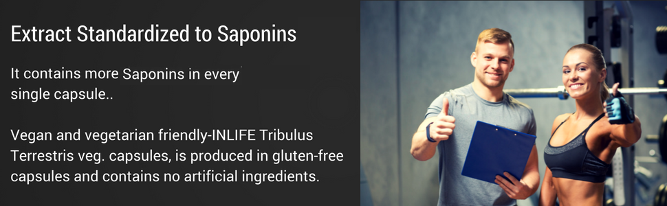 INLIFE Tribulus Terrestris Supplement 1000mg, Gokshura, 60 Veg Caps