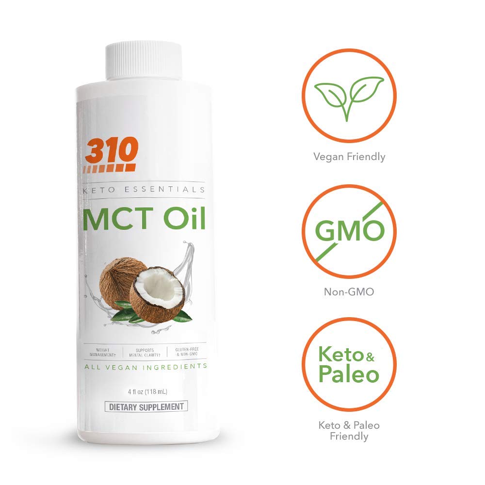 Vegan Organic Plant Protein Powder and Meal Replacement Shake With Shaker Cup and 2 Oz MCT Oil - By 310 Nutrition - Gluten, Dairy and Soy Free - 0g of Sugar | Keto and Paleo Friendly (Vanilla) 6