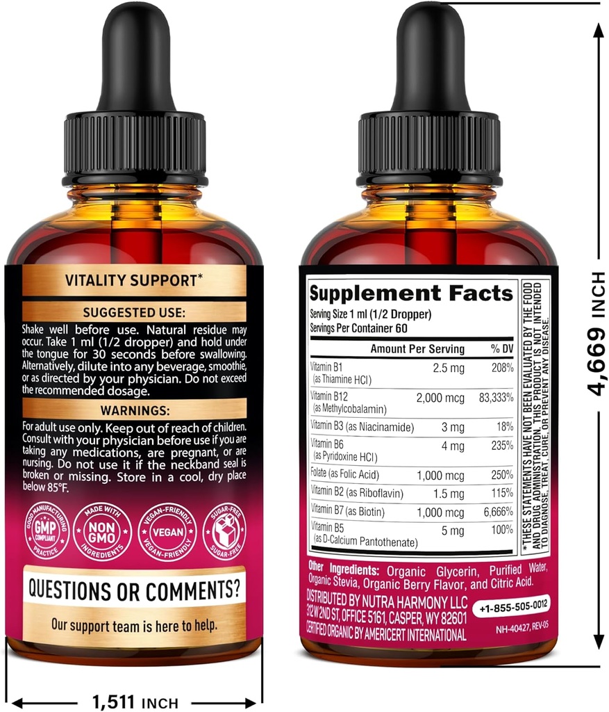 NUTRAHARMONY Vitamin B-Complex & Lymphatic Drops 3