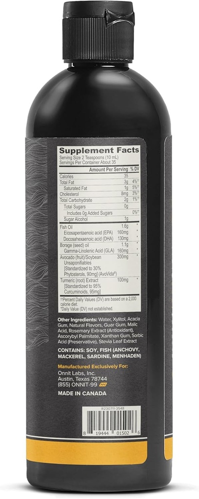 Onnit Joint Oil: Emulsified Liquid Fish Oil to Support Joint Health and Mobility - Tangerine Flavor (12oz) 4