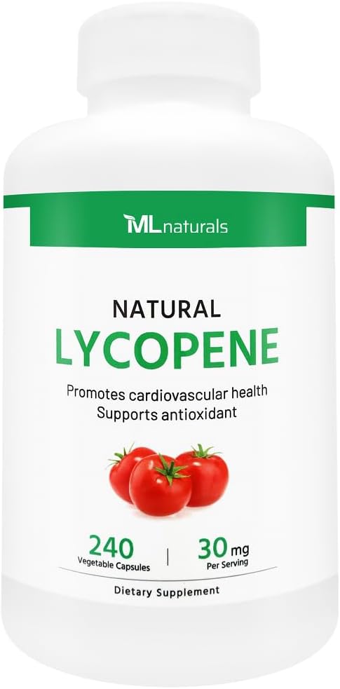 ML Naturals Natural Lycopene 30 mg 240 Vegetable Capsules. Antioxidant & Immune Support, Cardiovascular Health & Prostate Health, NSF-Certified & cGMP-Compliant, Third-Party Lab Tested 2