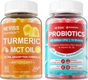 Turmeric Gummies 1000mg + Sugar Free Probiotics Gummies 2