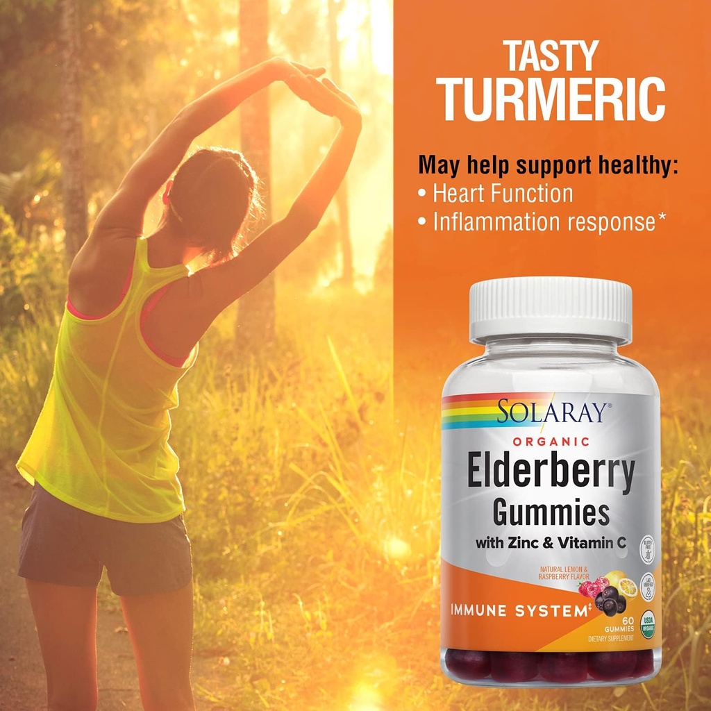 SOLARAY Turmeric Gummies w/Ginger | Healthy Heart & Inflammation Response Support | Vegan, Gluten Free | 30 Serv, 60 Ct 5