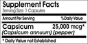 Capsicum 25,000mcg // 200 Capsules // Pure // by PureControl Supplements 3