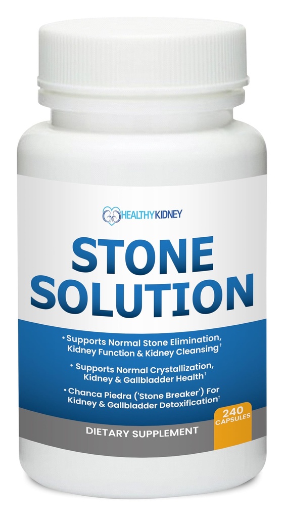 Stone Solution Capsules- Natural Dissolver, Kidney Stone Support & Kidney Cleanser Chanca Piedra Stone Breaker Gallbladder Cleanse, Flush & Stop Recurrence, Stone Relief 60 Servings