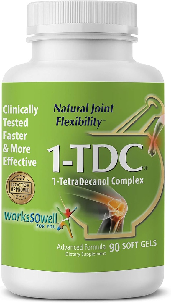 1Tdc Joint & Muscle Health 90 Soft Gels Formulated To Provide Complete Body Relief Enhanced With 1Tetradecanol Complex To Promote Natural Joint Flexibility Safe & Effective