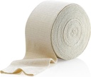Elastic Tubular Support Bandage Size F, 10M Box - Natural Color (4" x 33 Feet) for Large Knee Support Bandage -Medium to Large Thigh, Cotton Spandex