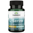 Swanson Ajipure L-Serine Pharmacecal USP Grade High Purity Amino Acid Supplement Cognitive Function Brain Health 500 mg 60 Veggie Capsules