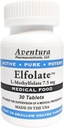 ELFOLATE® 7.5mg L-Methylfolate Methyl Folate Methylfolate Medical Food Supplement Professional Strength Active Pure Potent 30 Tablets