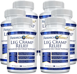 Research Verified Leg Cramps - Magnesium, B Vitamins, Ginger, Chamomile, BioPerine - Circulation Support - Vegan - 6 Month Supply