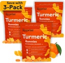 Turmeric Gummies for Women | Curcumin Supplement Gummies for Inflammation | Turmeric Supplement for Adults | Natural Curcumin, Low-Sugar, Vegan, Mandarin Orange Flavor, 45 Count (Pack of 3)