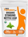BulkSupplements.com Organic Stinging Nettle Extract Powder - Nettle Leaf Extract, Herbal Supplement - Vegan & Gluten Free, 750mg per Serving, 1kg (2.2 lbs) (Pack of 1)