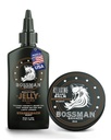 Bossman Jelly Beard Oil for Men & Beard Balm for Men Combo - Softens, Tames Moisturizes & Conditions - Stagecoach Scent - Natural Ingredients & Made in USA
