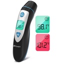 Forehead Thermometer for Adults and Kids with Ear Function (Superior Accuracy, Fast & Easy to Use with Colored Fever Alarm and 20 Memory, Quick 1-sec Temperature Thermometer