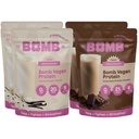 Blender Bombs The Bomb Co. Bomb Plant Protein, Chocolate & Vanilla Protein Powder with 21g Protein, Amino Acids, Zero Sugar, Pea Protein, Cocoa, Chia Seeds, Vanilla & Monk Fruit, 60 Srvgs