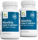 Terry Naturally Rosehip Joint Comfort - Healthy Joint Mobility & Flexibility Support Supplement - Supplement with Type II Collagen - Joint Structure & Cartilage Supplement - 60 Capsules (2 Pack)