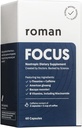 Ro Focus | Nootropic Dietary Supplement Supports Calm Energy and Concentration with Caffeine, L-Theanine, American Ginseng, and Bacopa Monnieri | 30-Day Supply (60 Tablets)