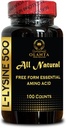 L-LYSINE SUPPLEMENT AMINO ACIDS - Lysine support immune health, Healthy muscle development, Support Amino Acids, L-Lysine Supplement for Eye, Wellness support - 1 Bottle 100 Counts