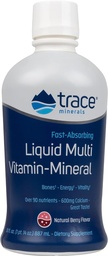 Trace Minerals Liquid Multi Vitamin-Mineral - Liquid Vitamin Supplement for Daily Health Support - Energy Support - Bone Health - Gluten-Free - Berry - 30 fl oz (30 Servings)