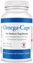 Omega-Caps For Medium Dog Breeds - Omega 3, Vitamins, Minerals, Antioxidants - Support Immune System, Joints, Heart, and Brain - 60 Softgel Capsules