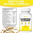 Airboy Candida Cleanse,Gut Colon Cleanse Detox for Women & Men,Candi Support with Oregano Leaf, Caprylic Acid，Wormwood, Black Walnut-60 Counts