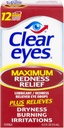 Clear Eyes Maximum Redness Relief Eye Drops 0.50 oz (Pack of 3)