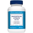 The Vitamin Shoppe Brand Magnesium Citrate 200 mg Tablets, Highly Absorbable Magnesium Mineral for Energy Production, Digestive Regularity & Muscle Support for Men & Women, Gluten Free, 100 Tablets