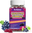 Quercetin Gummies 1200MG, Quercetin Gummies with Bromelain, Zinc Vitamin C, Quercetin Supplement Gummies for Adult & Kid, 60 Vegan Gummies