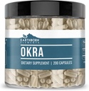 Earthborn Elements Okra Extract 200 Capsules, Pure & Undiluted, No Additives
