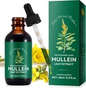 Mullein Drops for Lungs, Mullein Leaf Extract for Lung Cleanse, Respiratory Healthy Breathing Support for Smokers|Natural & Vegan & Alcohol Free| 2 FL OZ