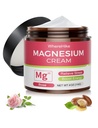 Natural Topical Magnesium Cream for Sleep,Nighttime Magnesium Lotion for Pain and Leg Cramps,Muscle Relaxation,Calm,Deep Hydration for Skin Care.(Rose-1)
