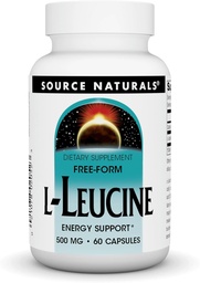 Source Naturals L-Leucine A Free Form Essential Amino Acid Supplement for Energy Support - 60 Capsules