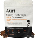 Auri Super Mushroom HSN Gummies - Hair Skin and Nails Gummies Functional Mushrooms Supplement - with Wild Chaga, Chlorophyll, Lutein and Astaxanthin - 60 Orange Citrus Gummies